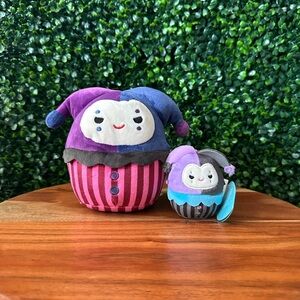 Edelweiss and Alsace Lorraine the Jester Clowns Squishmallow Bundle